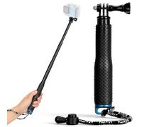 VINATO 19-49 cm Perche à Selfie pour GoPro, Perche Télescopique pour Caméra d'action, Réglable en Aluminium, pour GoPro Hero 12/11/10/9/8/7/6 AKASO SJ4000 SJ5000 Insta360 X3 Caméras d'action