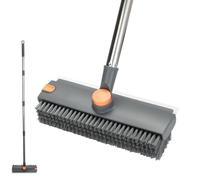 VINATO 2 en 1 Balais Nettoyer Sol avec Raclette, 360° Rotating Brosse à Récurer, Brosse à Poils Durs, Brosse Joint Carrelage pour Nettoyer Les Terrasses, Salles de Bains, Carrelages, Cuisines, Murs