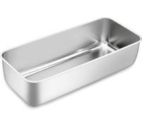 VINATO 2 Pièces Plat à Rôtir Antiadhésif,Plat Inox,Plaque à patisserie,Rectangulaire Plaque de Cuisson en Acier Inoxydable,pour Gâteaux, Pizzas, Barbecue