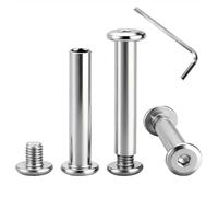 VINATO 20 Vis de Connexion M4 x 30 mm, Écrous à Douille llen | Comprend 20 vis M4 x 6 mm et 20 écrous à douille M4 x 30 mm en acier inox llen. Pour assemblage meuble.