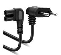 VINATO 3M Câble d'alimentation à 2 Pôles, Angle Droit 90° Fiche Européenne Câble Alimentation Type C7, pour TV PS5 Haut-parleurs Imprimantes