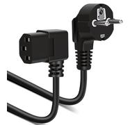 VINATO 3M Câble d'alimentation C13 Angle Droit 90°, Fiche Schuko CEE 7/7, Câble pour TV PC Moniteur Imprimante Projecteur Noir