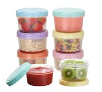 VINATO 6 Pièces Petite Boite Plastique, Mini Récipients Hermétiques 300ml, Boîtes de Conservation Alimentaire Sans BPA, Boîte Alimentaires - Pour Sauces, Épices & Snacks