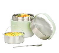 VINATO Boite Isotherme Lunch Box Isotherme Enfant, 1.2L Boite Repas en Acier Inoxydable, Étanche, Sans BPA avec Cuillère - pour Travail, Plein Air et École