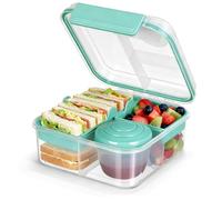 VINATO Boîte-Repas Bento, Sandwich Bento Box avec Compartiments Amovibles Lunch Box Enfant Portable pour École et Voyage, 1.25L