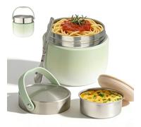 VINATO Boîtes Alimentaires Isothermes 1200ml | Acier Inoxydable Boite Isotherme Repas Chaud avec Cuillère, Lunch Box Isotherme, Anti-Fuites, Sans BPA - Idéale pour Travail, École & Plein Air