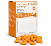 VINATO Bouchons d‘Oreille pour Dormir,Bouchon Oreilles Bruit,60 Paires Anti-Bruit SNR 38 dB - Mousse Souple à Mémoire de Forme - Protection Auditive pour Nuit, Voyage, Étude, Sommeil Profond