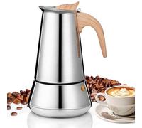 VINATO Cafetière Italienne Moka 350ml (6 Tasses) - Compatible Induction & Tous Feux - Machine à Expresso Inox pour Café Maison