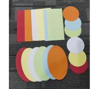 VINATO Cartes de Modération Vierges, 360 Pièces, 3 Formes et 6 Couleurs, Recto-Verso, pour Ateliers et Brainstorming