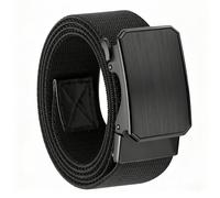 VINATO Ceinture Tactique Homme sans Trou, Ceinture Militaire Réglable Élastique, avec Boucle Alliage, 125cm Long pour Travail, Randonnée, Outdoor (Noir)