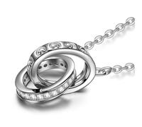 VINATO Collier pour Femme en Argent 925, Cadeau Élégant pour Elle, Halskette Damen, Kette Silber 925 Damen, Bijou Intemporel pour Épouse, Petite Amie, Mère