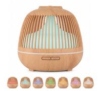 Vinato Diffuseur d'Huiles Essentielles 550ml, Diffuseur Aromathérapie Ultrasonique avec 7 Couleurs LED, Minuterie, Arrêt Auto, BPA-Free, Silencieux, pour Maison Bureau Chambre à Coucher