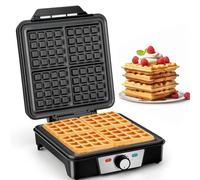 VINATO Gaufrier, Machine à Gaufre pour 4 Gaufres, Appareil a gauffre, 1200W Waffle Maker, Température Automatique