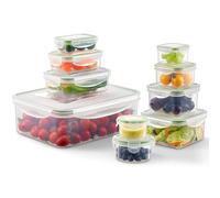 VINATO Lot de 10 Boîtes Alimentaires Hermétiques avec Couvercle, Boîte en Plastique Conservation Alimentaire Cuisine, Sans BPA, Empilable, pour Micro-ondes, Réfrigérateur et Lave-vaisselle