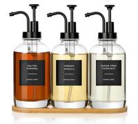 VINATO Lot de 3 Distributeur de Sirop de Café,500ml Sirop Bouteille Set
