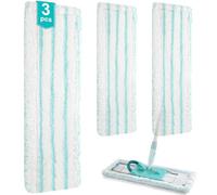 VINATO Lot de 3 Serpillières de Rechange Épaisses pour Leifheit Profi XL, Microfibre Haute Absorption - Compatible avec Les Modèles Profi XL Micro Duo et Cotton Plus