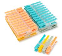 VINATO Lot de 40 Pinces à Linge Multicolores, Pinces à Linge Extérieur avec Ressort Métallique, pour Corde à Linge, Sèche-Linge et Tous Types de Vêtements