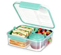 VINATO Lunch Box, Bento Box Umami Premium avec Ustensiles, Boite Repas Umami Premium, Lunch Box Enfant Portable avec Compartiments Amovibles pour École et Voyage, 1.65L