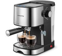 VINATO Machine à café Espresso 15 Bar avec Mousseur à lait Professionnel, Petite Machine à Café Espresso pour Cappuccino, Latte & Macchiato