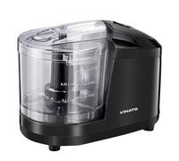 VINATO Mini Hachoir Électrique 350 ml pour Viande, Oignons & Légumes | Mini hachoir électrique 200 W : 2 lames inox, bol 350 ml, 1 bouton, démontable et lave-vaisselle