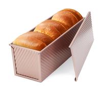 VINATO Moule Pain de Mie, Moule Pain de Mie avec Couvercle, 32 x 12 x 11,5cm-Capacité 1000 g de Pâte, Rectangulaire Moule a Brioche pour Faire des Baguettes et des Brownies à Sandwich