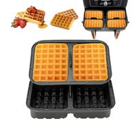 VINATO Moules à Gaufres en Silicone 2 Pièces pour Friteuse à Air, Compatible avec Ninja AF400EU/AF451EU/AF500EU - Moule Rectangulaire pour Gaufres Belges, Accessoire Air Fryer Lavable