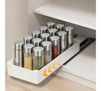 VINATO Organisateur Coulissant Cuisine - 37.5x13x5CM (ABS Résistant), Installation Rapide - Tiroirs Coulissants Placard, Panier Coulissant pour Cuisine