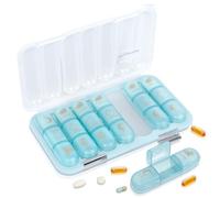 VINATO Pilulier Hebdomadaire avec 7 Compartiments Amovibles, Grand Pilulier Portable 3 Compartiments par Jour, Boîte à Médicaments et Vitamines pour Voyage