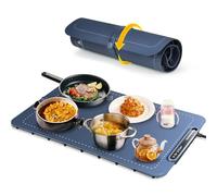 Vinato Plaque Chauffante électrique, Chauffe-Assiettes à Température Réglable, Chauffe-Assiettes en Silicone Portable et Pliable, pour les Réunions de Famille, les Fêtes, les Buffets