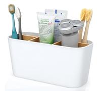 VINATO Porte Brosse à Dents, Support Brosse a Dent Electrique avec 5 Compartiments Amovible Rangement Brosses a Dent Organisateur de Salle de Bain Cuisine