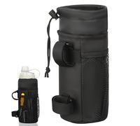 VINATO Porte Gourde Vélo 20×10,5 cm (H×L) - Porte Gourde Velo en Nylon sans Vis, avec Poche en Filet, Compatible avec 350-950 ml Bouteilles, Universel pour VTT, Trotinette, Poussette, Fauteuil Roulant