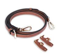 VINATO Sangle de Sac Réglable en Cuir, avec Fermoir Doré, Bandoulière Universelle pour Longchamp, pour Sac à Main Fourre-Tout, sans Perçage, 94-124 cm, Bandoulière Réglable