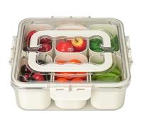VINATO Snack Box Boîte Pique-nique 6 Cases - Sans BPA, Portable Multifonction pour Snacks/Fruits/Épices, Adaptée au Réfrigérateur | Organisateur Avec Compartiment