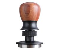 VINATO Tasseur Café Professionnel - Tamper 53.3mm avec Pression Constante 30lbs, Profondeur Réglable, Manche en Noyer et Base en Acier Inoxydable 304