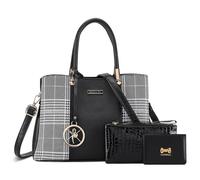 VINBAGGE Sac à Main Femme Bandoulière -Sacoche Moyenne en Cuir Synthétique Souple -Sac Porté Épaule Messenger Vintage Multipoches pour Travail Shopping et Voyage