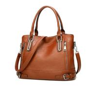 VINBAGGE Sac à Main Femme Bandoulière -Sacoche Moyenne en Cuir Synthétique Souple -Sac Porté Épaule Messenger Vintage Multipoches pour Travail Shopping et Voyage