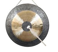 Vinbcorw Original Tan Tan Gong-Whood Chau Gong -Grand Gong-Main Gong-Laiton Cuivre Percussion Yoga Orchestre Symphonique de Guérison avec bobines en Bois/Coton,45cm