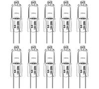 VINBE Ampoule Halogène G4 T3 20 Watt 280lm G4 Lampe Bi-Pin AC / DC12 Volt pour lumière puck, lustre, éclairage sur rail, 20W 12V blanc chaud 2700K (pack de 10)