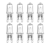 VINBE Lampe de four G9, 40W Ampoule Halogène 230V, Pour Micro - ondes, Cuisinière, Four, 300 ° C, Blanc Chaud, 8 PCS