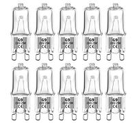 VINBE Lampe halogène spéciale G9 25W pour lampe de four à micro-ondes et lampe de four , Lampe halogène 230V tolérant jusqu'à 300 degrés C (lot de 10)