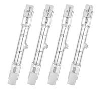 VINBE Tube halogène HaloLine, base R7S, lampe à tube halogène T3, 230V, 200 watts, 78mm, blanc chaud - 2800K (4 pièces)