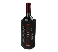 Vinbouquet Bouquet FIE 108 Thermomètre, Couvercle Glacière Gel, Réglable, Idéal pour la Conservation du vin, Cloth, Noir, 24,46 cm