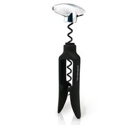 VinBouquet FID 011 Tire-Bouchon Rotatif Manuel Traditionnel, Stainless Steel, 11 x 21 x 4 cm, Black