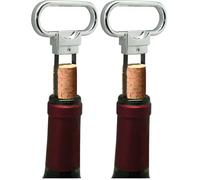 VinBouquet FID 014 Feuilles Tire-Bouchon Butler, Acier Inoxydable, 14,5 x 9,5 x 2 cm (Lot de 2)