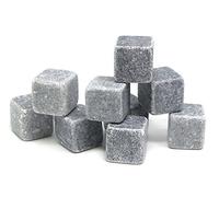 VinBouquet FIE 016 Cubes Stone Savon/Granit Naturel, Réutilisable, Keep Whisky, Gin, Vin, Acier Inoxydable
