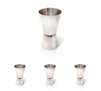 VinBouquet FIK 024 Verre à mesurer en Acier Inoxydable 40/20 ml, Standard (Lot de 4)