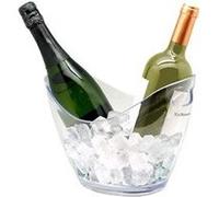 Vinbouquet seau à glaçons transparent pour deux bouteilles, en abs, 27 x 20 x 20 cm G