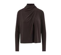 Vince - Blouse à col bénitier drapé - Femme - Tops - Brun - Taille: 40 FR