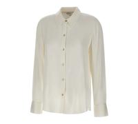 Vince - Blouse ajustée boutonnée en mélange de soie - Femme - Blouses et Chemises - Blanc - Taille: 38 FR
