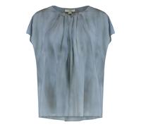 Vince, Femme, Blouses et Chemises, Bleu, Taille: 42 FR Blouse à Manches Courtes Froncée en Soie Ombrée Délavée